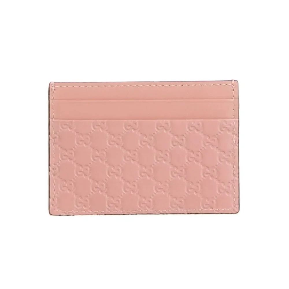 GUCCI Microguccissima Pattern Leather Card Holder NEW - Picture 3 of 9